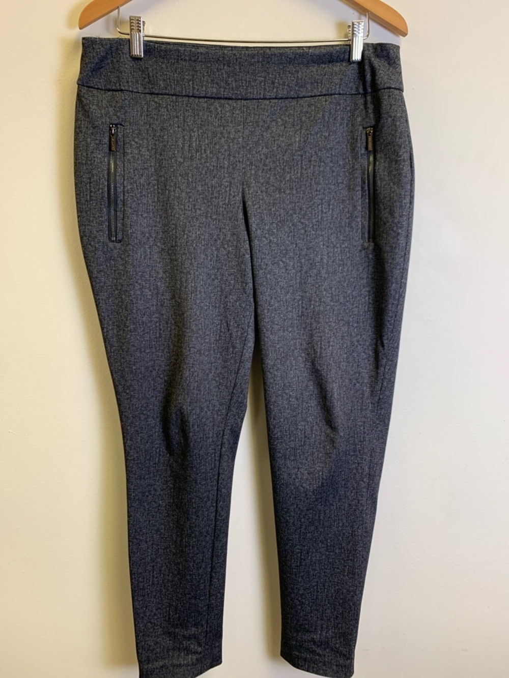 Calvin Klein Charcoal Ponte Skinny Ankle Pants